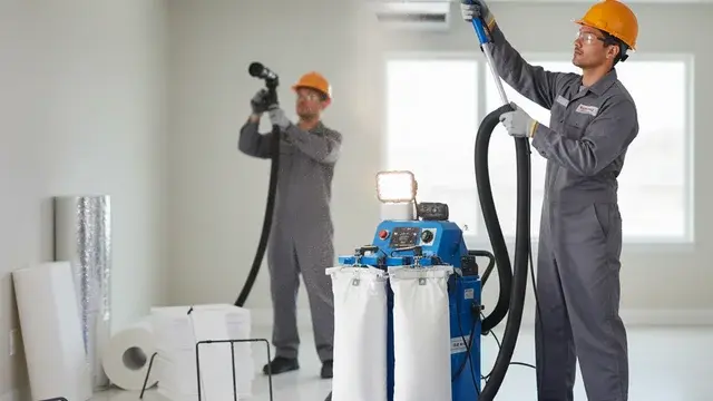 Air duct and HVAC cleaning with professional equipment
