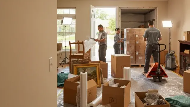 Content pack-out and secure storage during restoration work