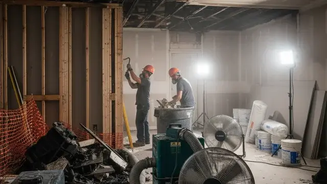 Post-fire reconstruction restoring a home to pre-loss condition