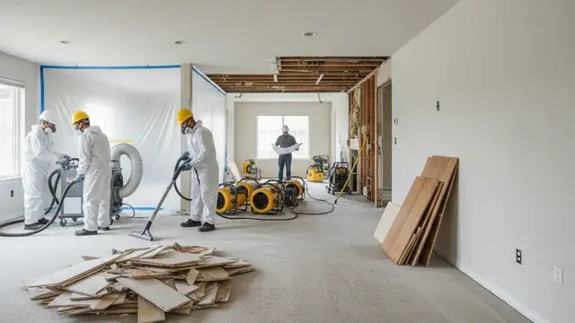 Full property reconstruction services with skilled craftsmen