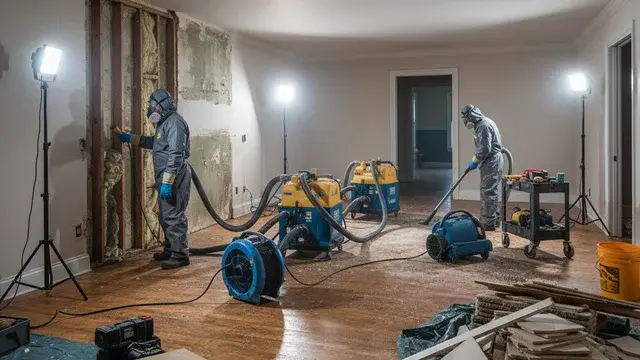 Good Fellas Restoration technicians performing water damage cleanup in Red Oak, TX