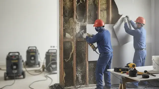 Drywall installation and repair after water damage cleanup